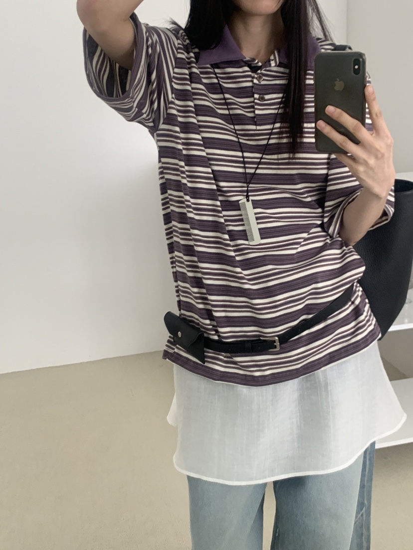 TRUE韓國直郵實拍女士新品職業推薦休閑26春夏人氣時尚T恤TRUET恤