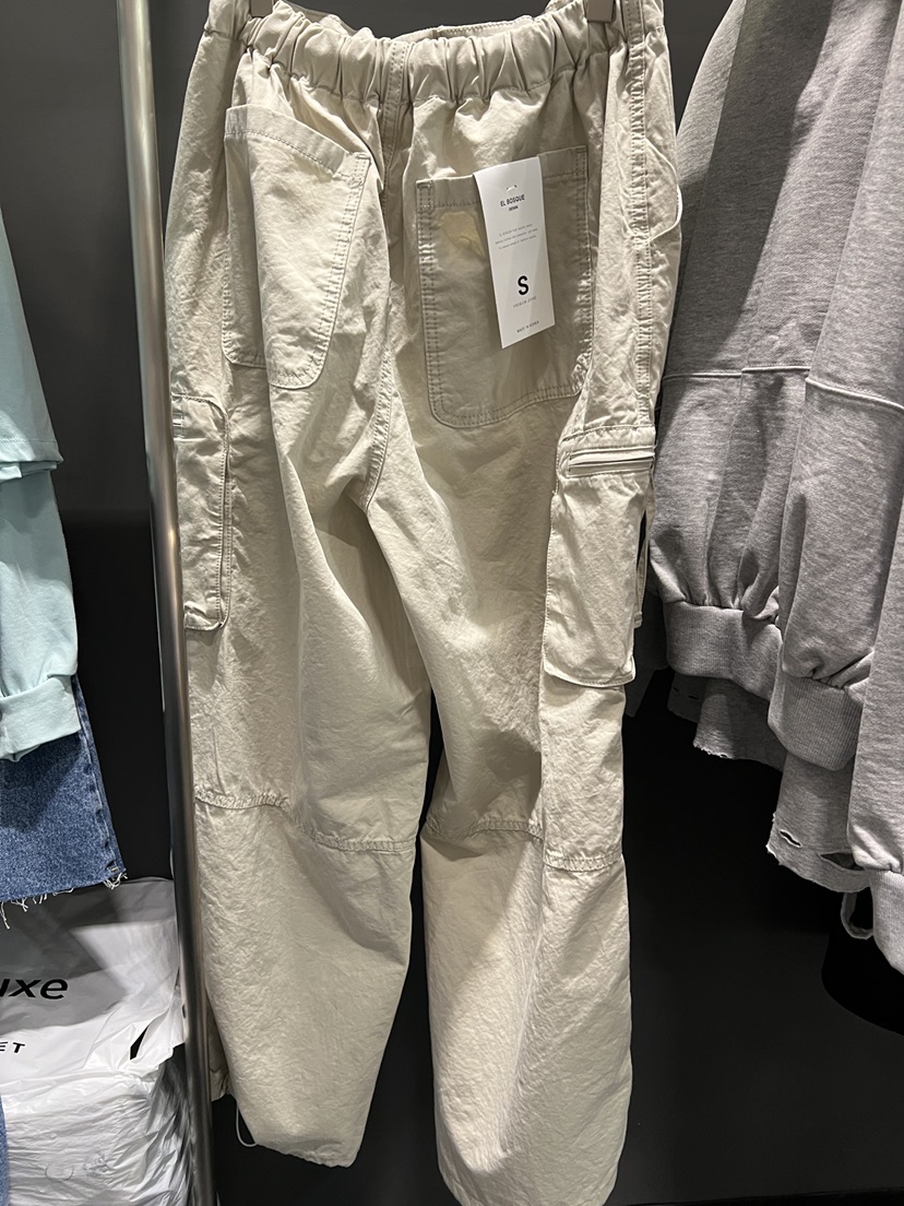 EL BOSQUE韓國直郵實拍女裝新款職業人氣26春夏休閑褲口袋EL BOSQUE休閑褲