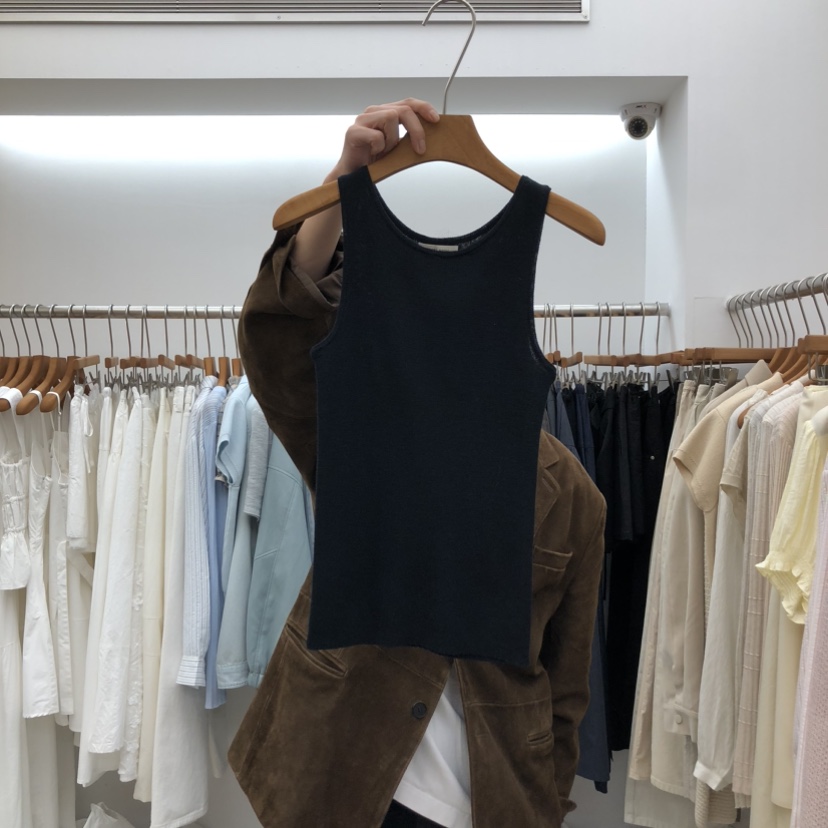 DRESS ROOM東大門代購女裝新品推薦職業吊帶背心羊絨柔軟DRESS ROOM吊帶/背心圖色4