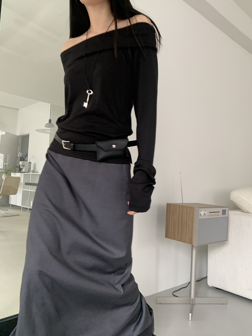 TRUE韓國東大門代購女裝新款人氣推薦職業26春夏長袖T恤兜帽TRUE長袖T恤