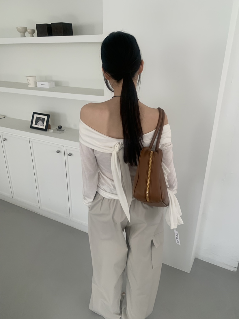 TRUE韓國東大門代購女裝新款人氣推薦職業26春夏長袖T恤兜帽TRUE長袖T恤