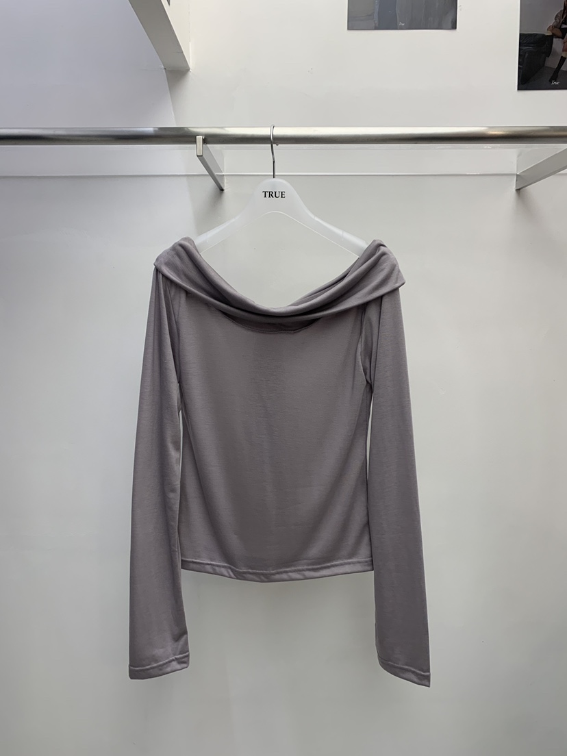 TRUE韓國東大門代購女裝新款人氣推薦職業26春夏長袖T恤兜帽TRUE長袖T恤圖色3