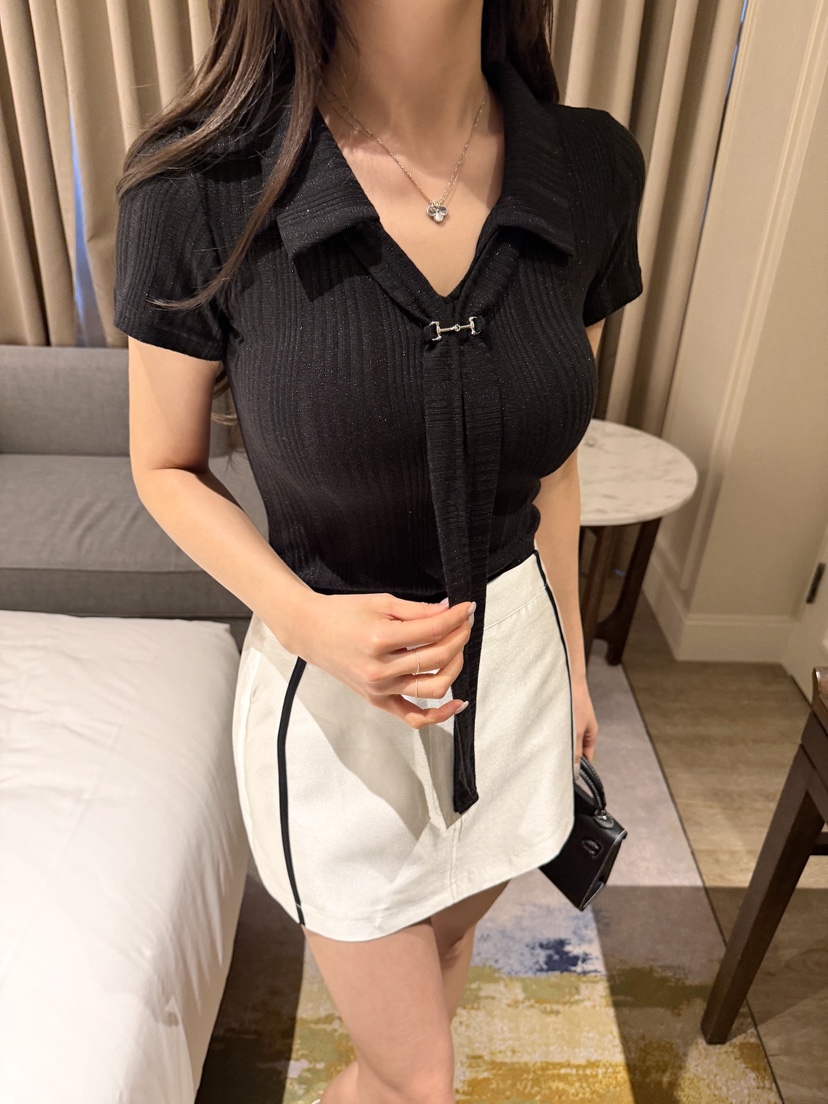 CLOTH韓國直郵女士新品26春夏人氣休閑推薦熱賣時尚職業T恤CLOTHT恤圖色2