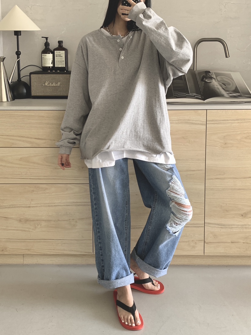 DAVICHI/D.SECOND韓國直郵實拍女士新款推薦牛仔褲含隨機腰帶網眼DAVICHI/D.SECOND牛仔褲