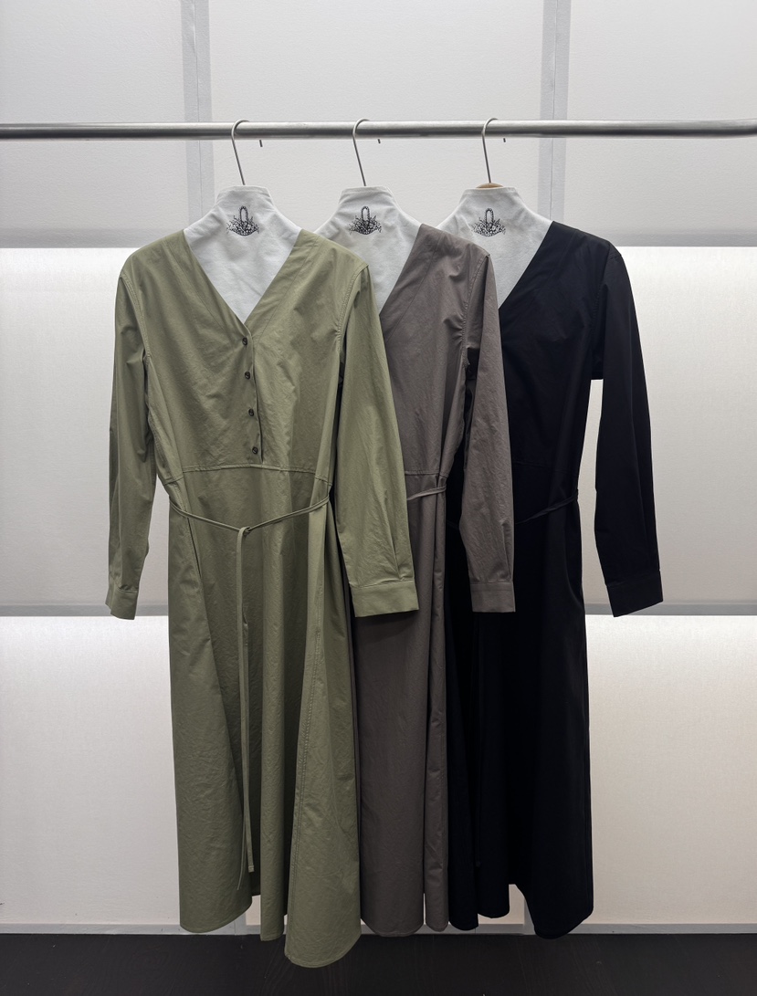 MILUI韓國東大門代購女士新品26春夏人氣休閑連衣裙含腰繩MILUI連衣裙