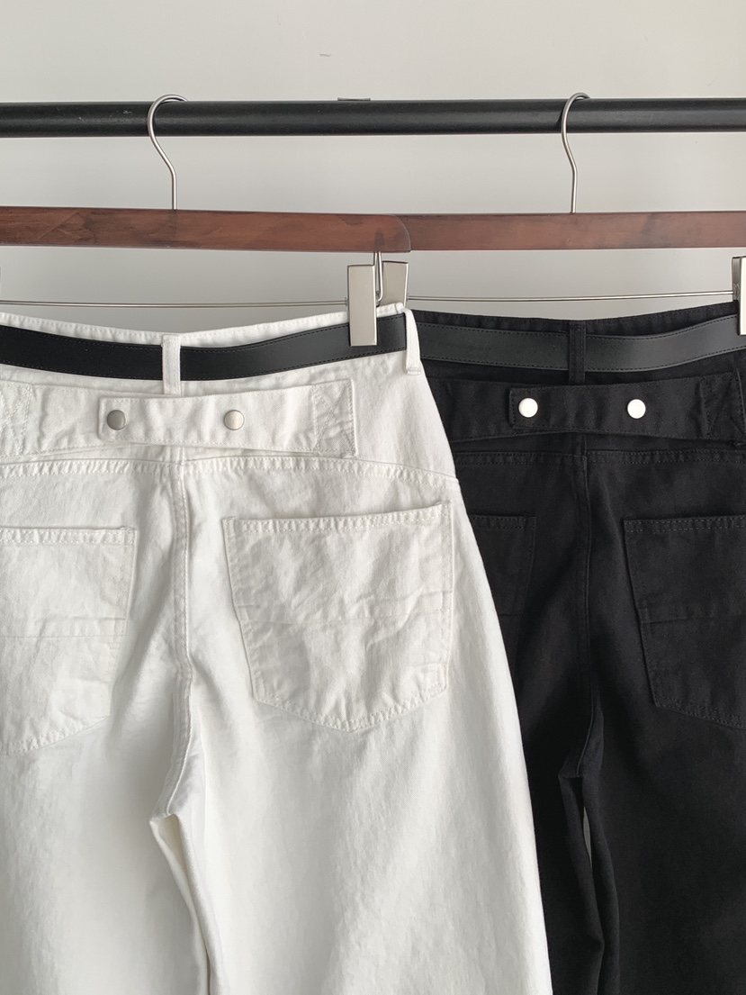 DAVICHI/D.SECOND韓國代購女裝新款時尚牛仔褲含隨機腰帶棉DAVICHI/D.SECOND牛仔褲