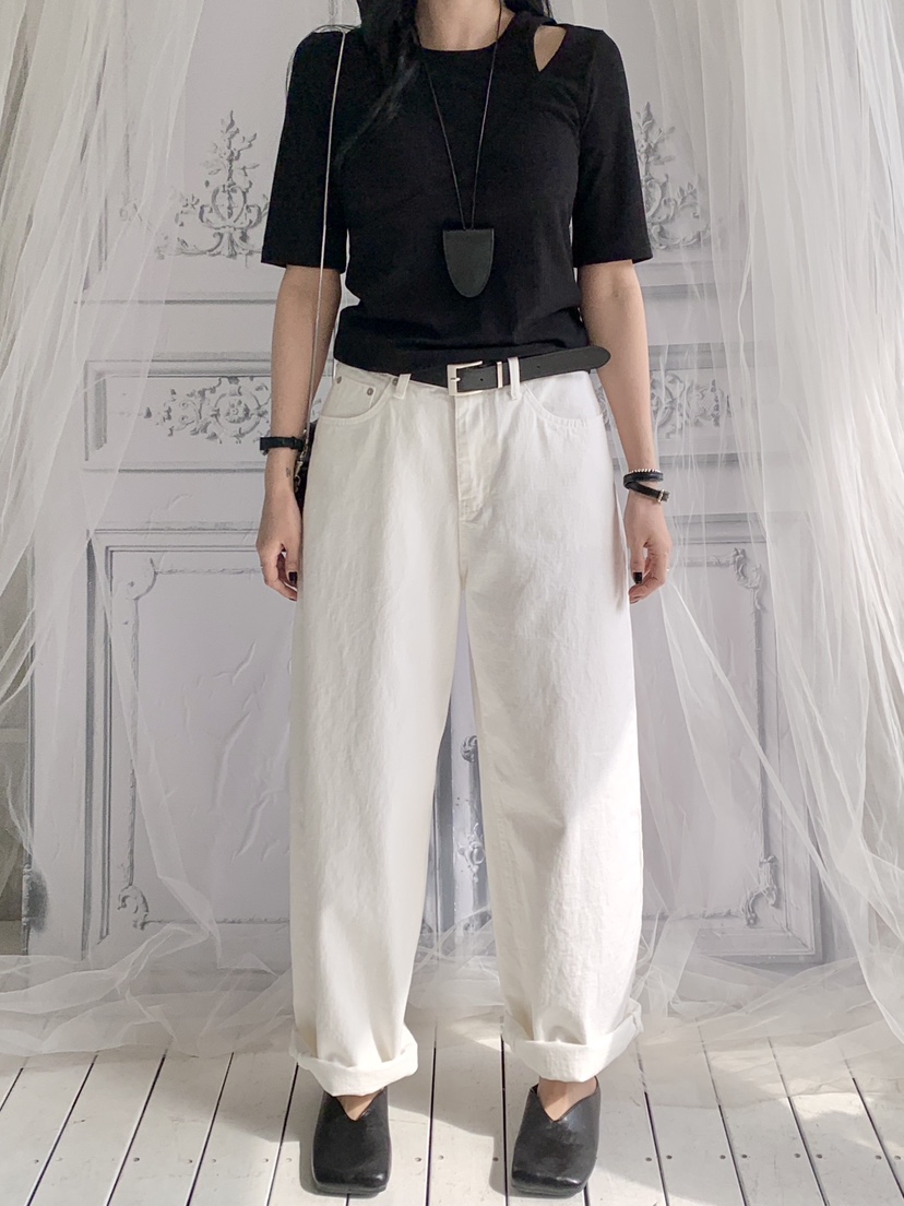 DAVICHI/D.SECOND韓國代購女裝新款時尚牛仔褲含隨機腰帶棉DAVICHI/D.SECOND牛仔褲