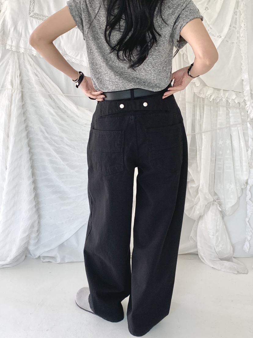 DAVICHI/D.SECOND韓國代購女裝新款時尚牛仔褲含隨機腰帶棉DAVICHI/D.SECOND牛仔褲