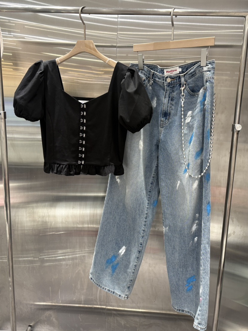 PLATFORM-L韓國直郵女裝新款職業休閑熱賣26春夏襯衫蕾絲衫PLATFORM襯衫/蕾絲衫