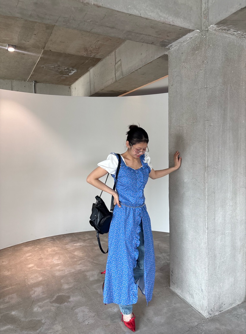 PLATFORM-L韓國東大門直郵女士新品26春夏人氣連衣裙復古PLATFORM連衣裙