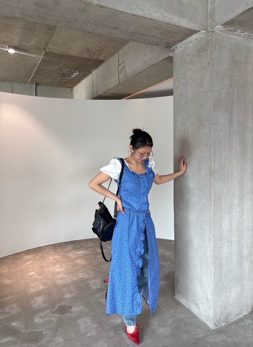 PLATFORM-L韓國東大門直郵女士新品26春夏人氣連衣裙復古PLATFORM連衣裙