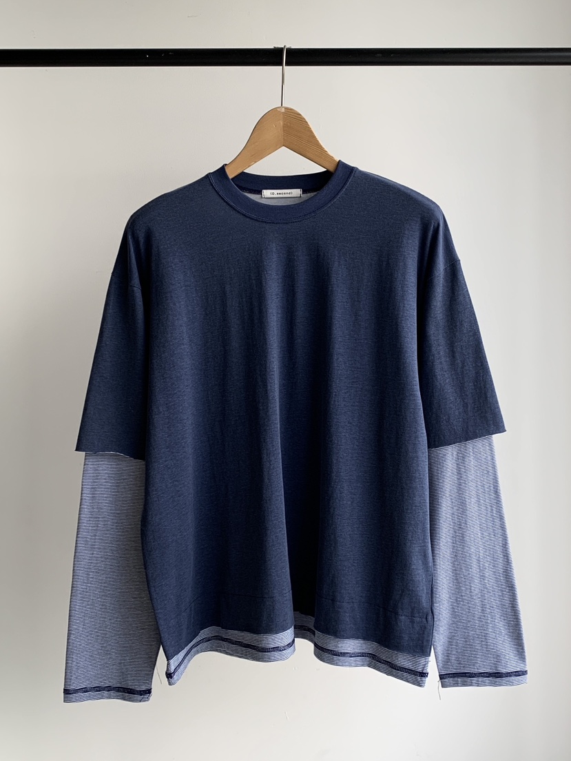 DAVICHI/D.SECOND韓國東大門代購女裝新款26春夏長袖T恤條紋DAVICHI/D.SECOND長袖T恤圖色1