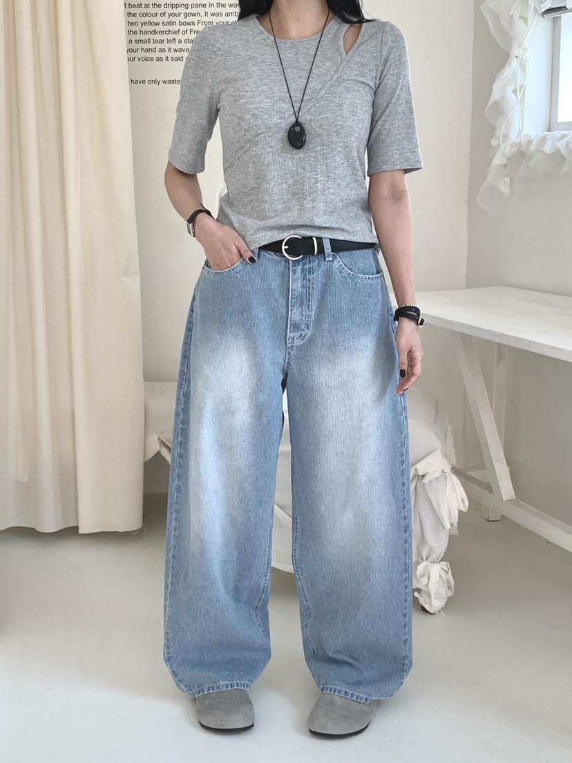 DAVICHI/D.SECOND韓國代購女裝新品26春夏牛仔褲含隨機腰帶DAVICHI/D.SECOND牛仔褲