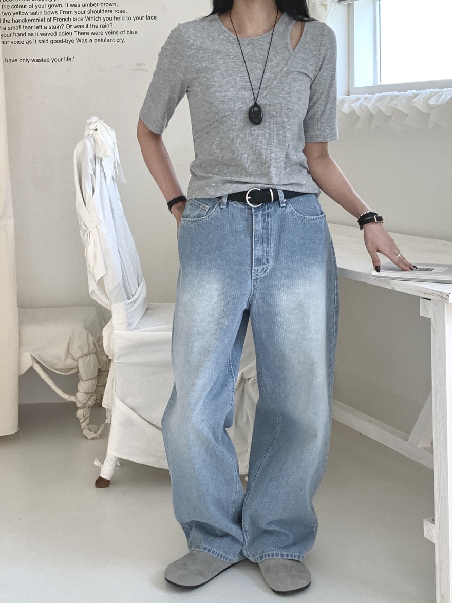 DAVICHI/D.SECOND韓國代購女裝新品26春夏牛仔褲含隨機腰帶DAVICHI/D.SECOND牛仔褲