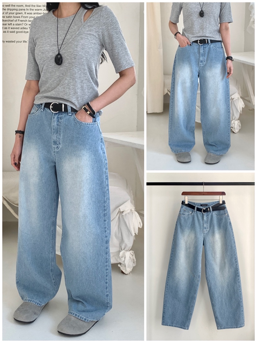 DAVICHI/D.SECOND韓國代購女裝新品26春夏牛仔褲含隨機腰帶DAVICHI/D.SECOND牛仔褲