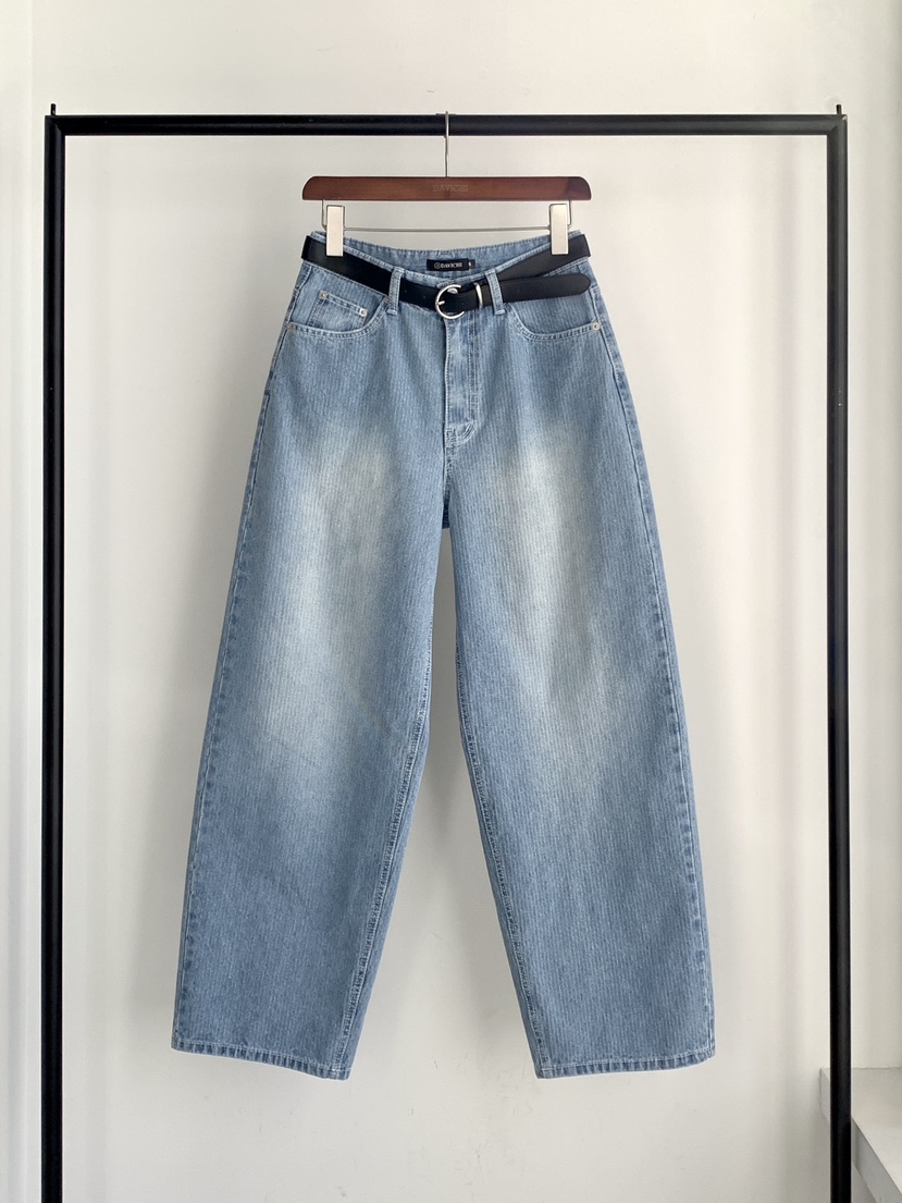 DAVICHI/D.SECOND韓國代購女裝新品26春夏牛仔褲含隨機腰帶DAVICHI/D.SECOND牛仔褲圖色1