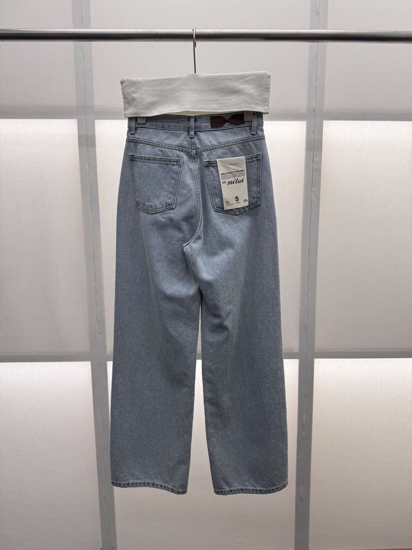 MILUI韓國東大門直郵女士新款熱賣26春夏職業休閑人氣牛仔褲MILUI牛仔褲