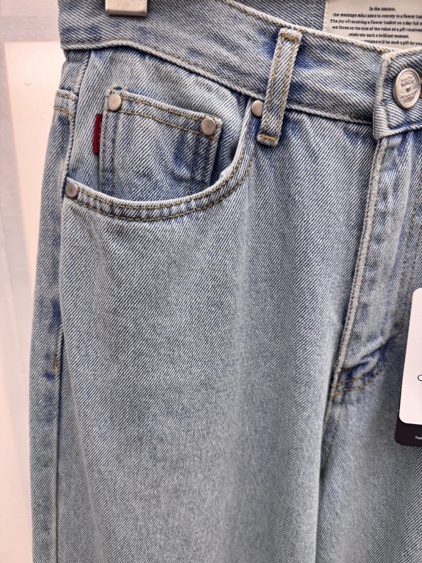 MILUI韓國東大門直郵女士新款熱賣26春夏職業休閑人氣牛仔褲MILUI牛仔褲