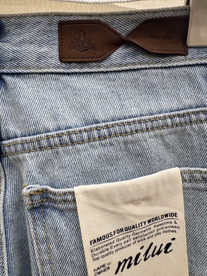 MILUI韓國東大門直郵女士新款熱賣26春夏職業休閑人氣牛仔褲MILUI牛仔褲