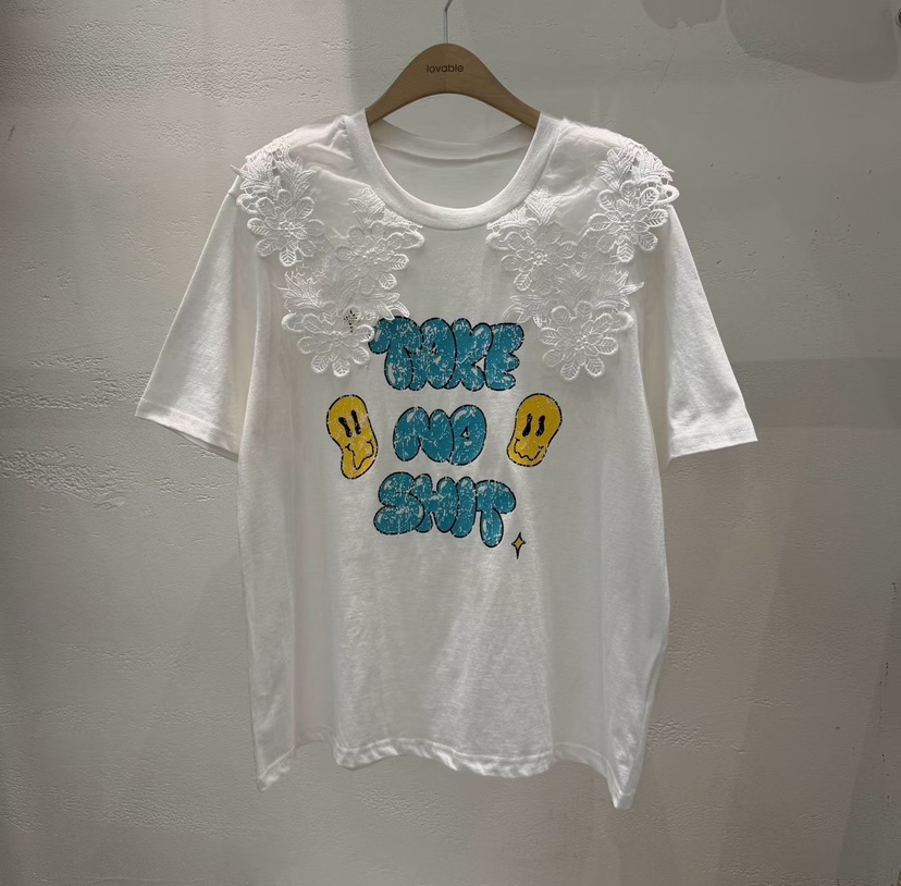 LOVABLE韓國代購女士新品人氣休閑熱賣26春夏時尚職業T恤LOVABLET恤圖色1