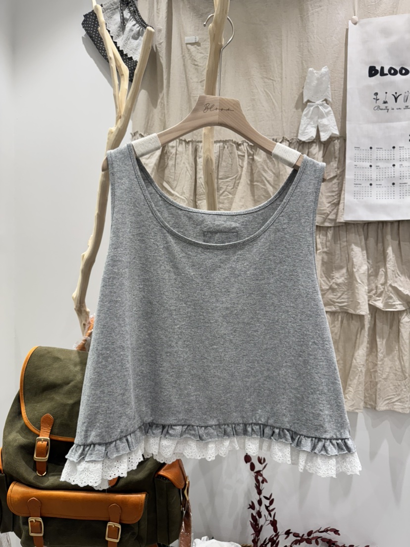 BLOOM韓國直郵女裝新品熱賣26春夏推薦職業人氣吊帶背心蕾絲BLOOM-S吊帶/背心圖色1