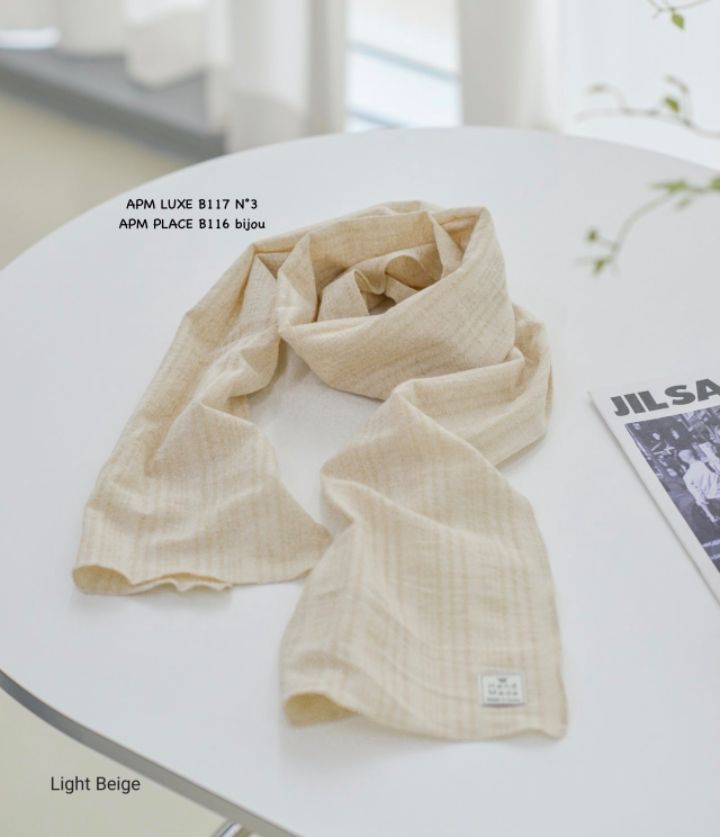 N3韓國直郵實拍女士新款熱賣26春夏時尚圍巾披肩直筒亞麻N3圍巾/披肩圖色2