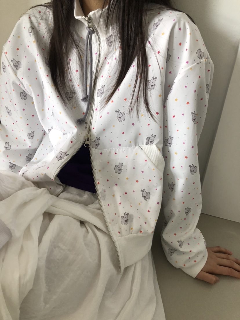 FLASH/I LOVE ME韓國東大門代購女裝新款人氣夾克羅紋FLASH/I LOVE ME夾克