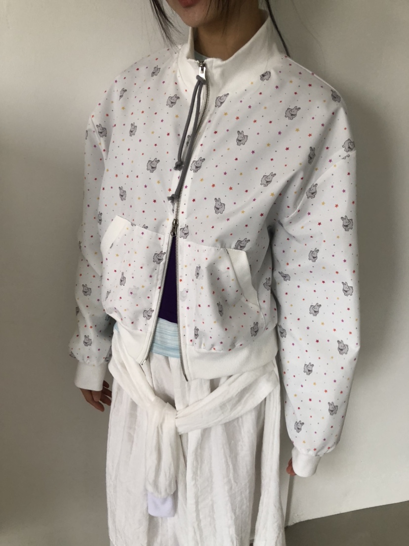 FLASH/I LOVE ME韓國東大門代購女裝新款人氣夾克羅紋FLASH/I LOVE ME夾克