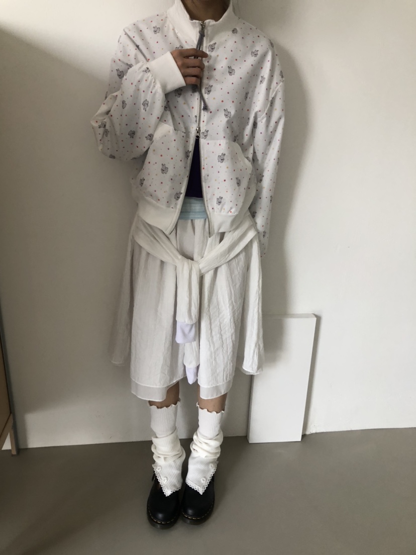 FLASH/I LOVE ME韓國東大門代購女裝新款人氣夾克羅紋FLASH/I LOVE ME夾克