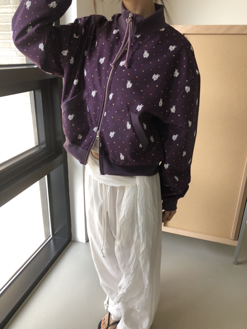 FLASH/I LOVE ME韓國東大門代購女裝新款人氣夾克羅紋FLASH/I LOVE ME夾克