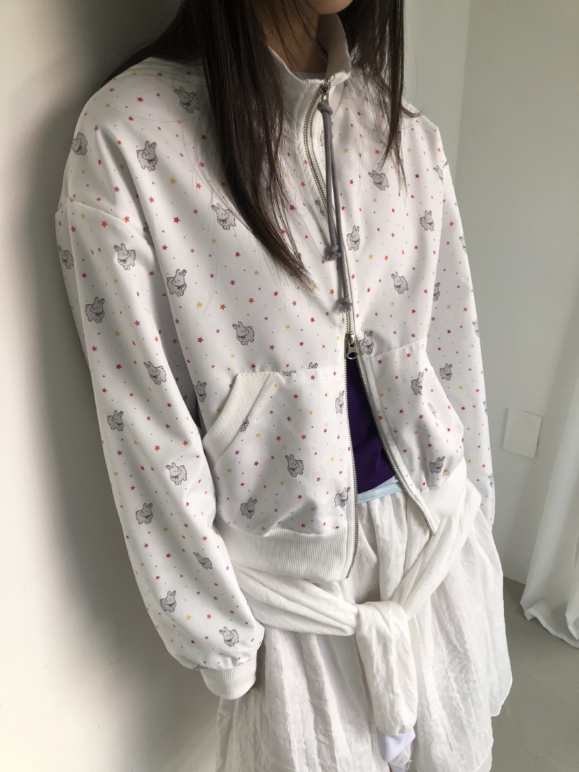 FLASH/I LOVE ME韓國東大門代購女裝新款人氣夾克羅紋FLASH/I LOVE ME夾克圖色1