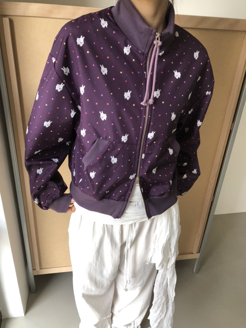 FLASH/I LOVE ME韓國東大門代購女裝新款人氣夾克羅紋FLASH/I LOVE ME夾克圖色2