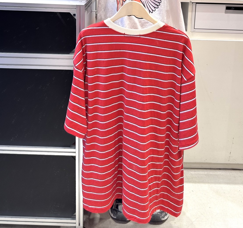 CRACKERS韓國直郵女士新款休閑26春夏時尚職業熱賣T恤條紋CRACKERST恤