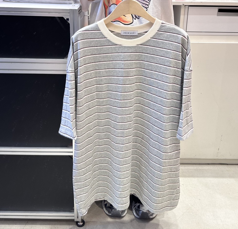 CRACKERS韓國直郵女士新款休閑26春夏時尚職業熱賣T恤條紋CRACKERST恤圖色3