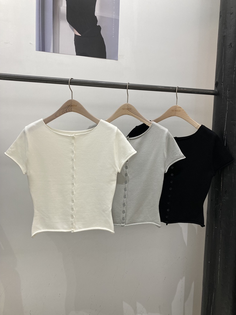 MOMENT韓國代購女士新品職業26春夏休閑時尚熱賣針織衫紐扣MOMENT/RECOVER針織衫