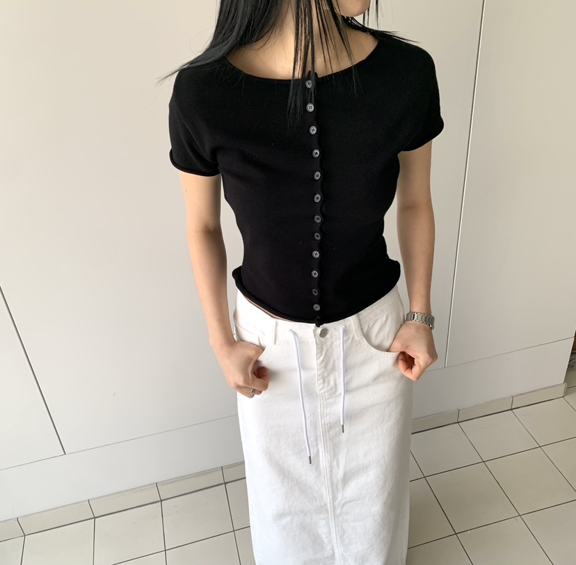 MOMENT韓國代購女士新品職業26春夏休閑時尚熱賣針織衫紐扣MOMENT/RECOVER針織衫圖色2