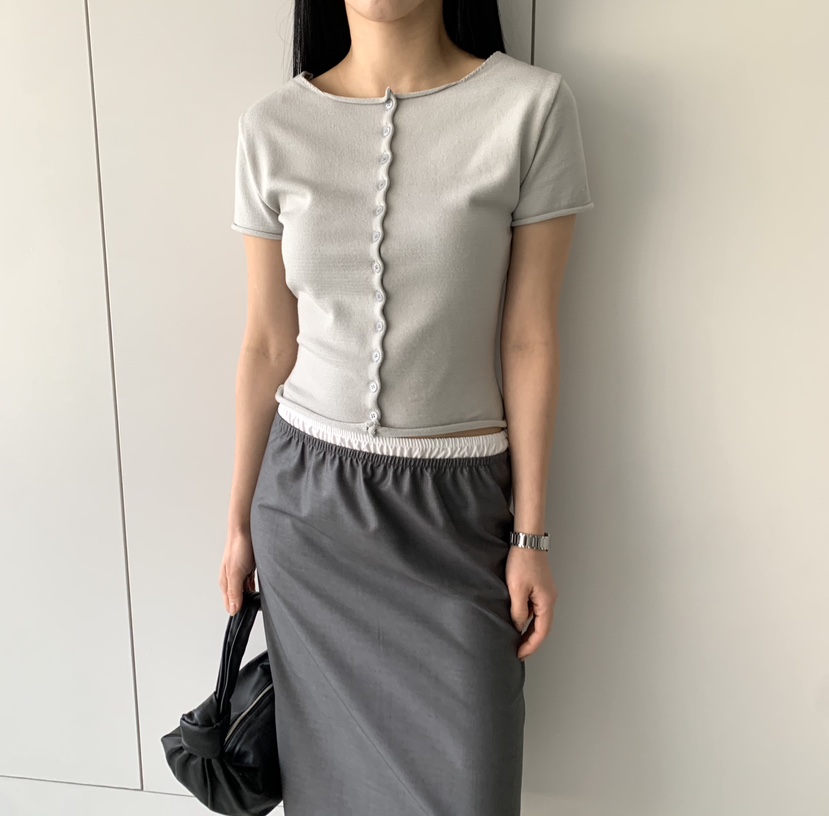 MOMENT韓國代購女士新品職業26春夏休閑時尚熱賣針織衫紐扣MOMENT/RECOVER針織衫圖色3