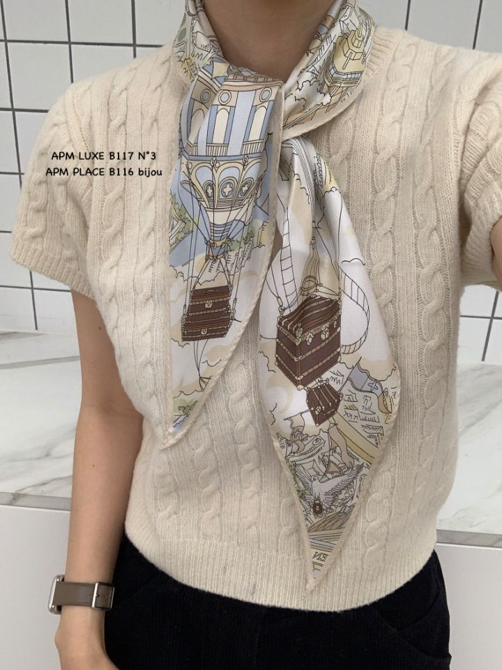 N3韓國直郵女裝新款時尚職業休閑人氣推薦熱賣圍巾披肩絲綢N3圍巾/披肩