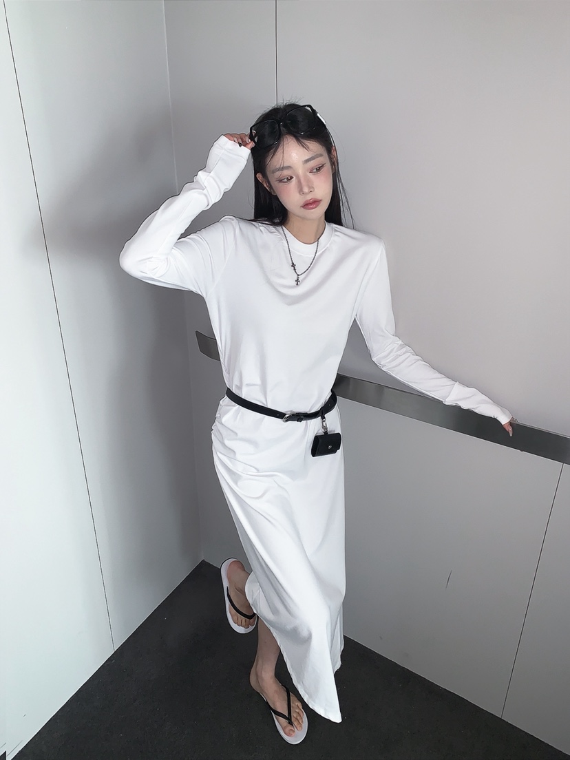 OURWAVE/OUR ROOM韓國代購女裝新品人氣職業連衣裙褶皺Our Wave/Our Room連衣裙