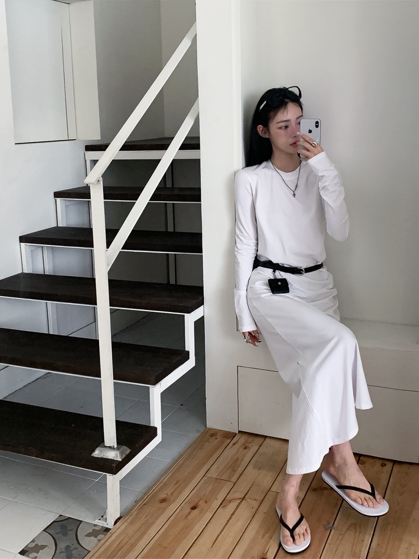 OURWAVE/OUR ROOM韓國代購女裝新品人氣職業連衣裙褶皺Our Wave/Our Room連衣裙