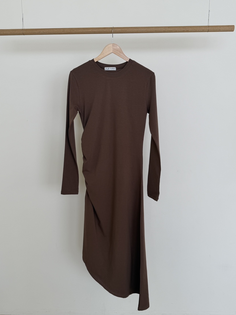 OURWAVE/OUR ROOM韓國代購女裝新品人氣職業連衣裙褶皺Our Wave/Our Room連衣裙圖色3