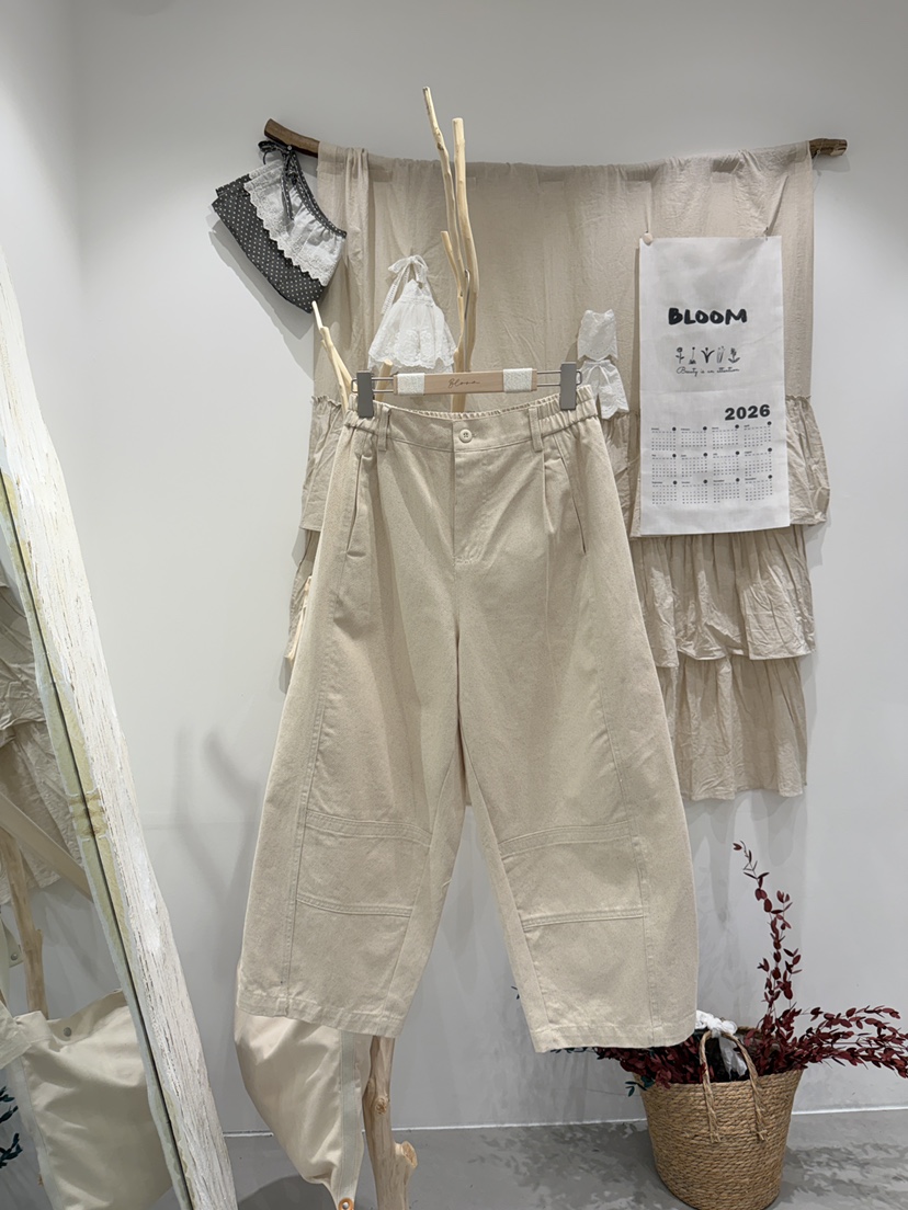 BLOOM韓國代購女士新款職業人氣時尚熱賣推薦26春夏休閑褲棉BLOOM-S休閑褲圖色1