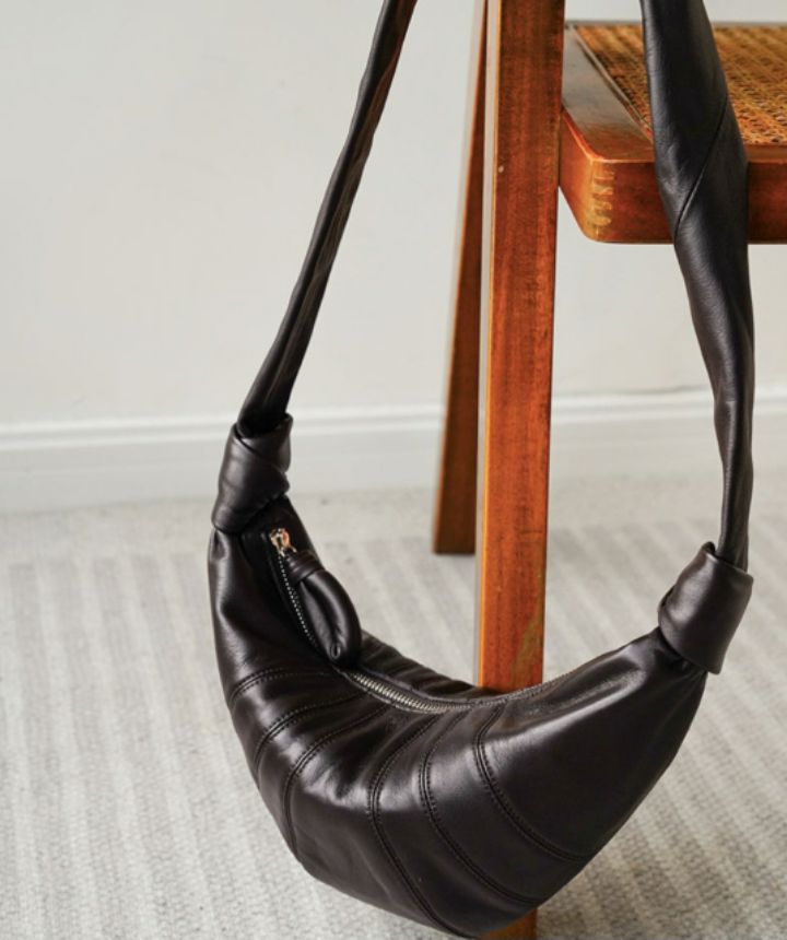 TROUVAILLE韓國直郵實拍女士新款熱賣人氣單肩斜跨包羊皮TROUVAILLE單肩/斜跨包圖色2