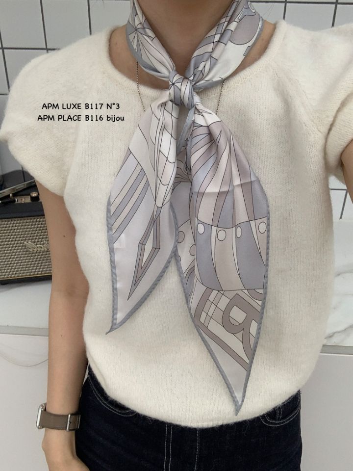 N3韓國代購女裝新品休閑時尚推薦人氣熱賣26春夏圍巾披肩絲綢N3圍巾/披肩