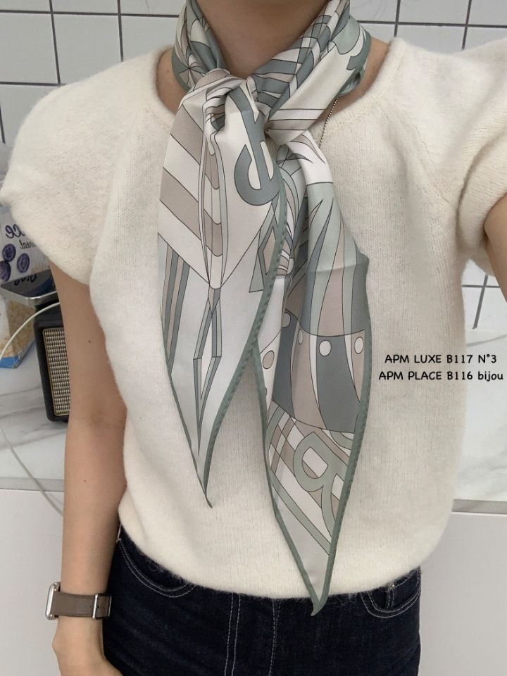 N3韓國代購女裝新品休閑時尚推薦人氣熱賣26春夏圍巾披肩絲綢N3圍巾/披肩