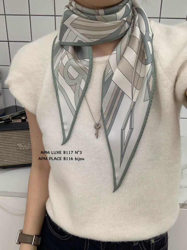 N3韓國代購女裝新品休閑時尚推薦人氣熱賣26春夏圍巾披肩絲綢N3圍巾/披肩