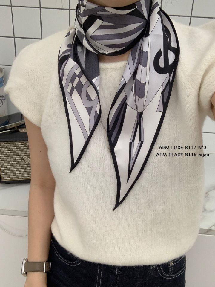 N3韓國代購女裝新品休閑時尚推薦人氣熱賣26春夏圍巾披肩絲綢N3圍巾/披肩