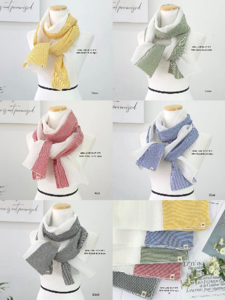 N3韓國東大門直郵女士新品休閑職業推薦圍巾披肩格紋圍巾N3圍巾/披肩