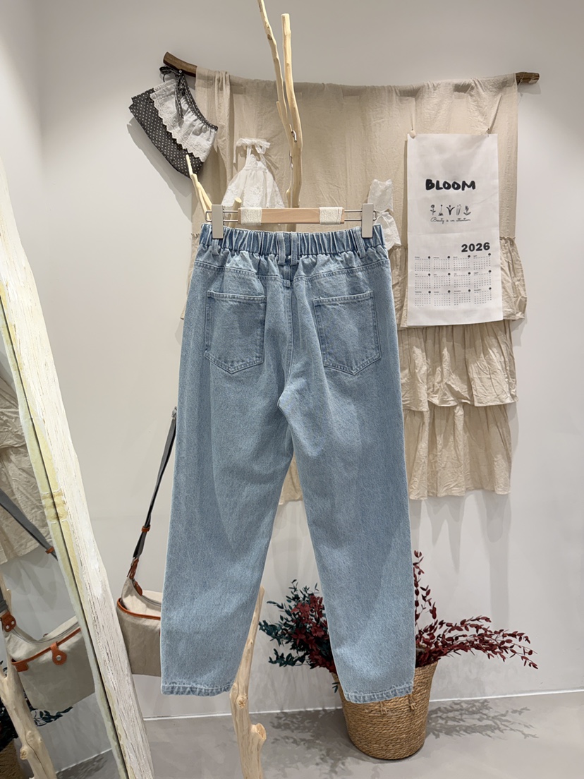 BLOOM韓國東大門代購女士新款26春夏推薦職業牛仔褲直筒褲BLOOM-S牛仔褲