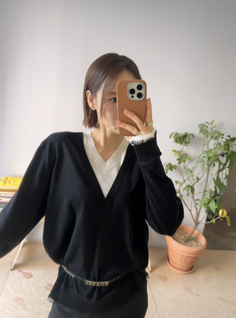 JUJU韓國東大門代購女裝新品26春夏休閑人氣熱賣針織衫V領JUJU針織衫